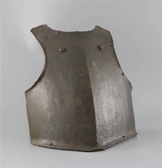 A good heavy 17th century cavalry troopers breastplate,